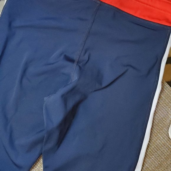 The Upside | Cropped Leggings Capris 3/4 US 4 AU XS Blue Red White Drawstring - Picture 5 of 6